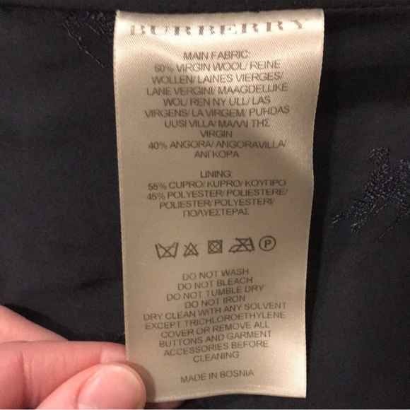 Burberry blue angora x wool coat - size 4 (authentic) - Picture 10 of 11